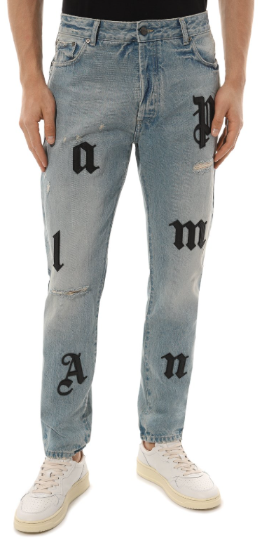 Palm Angels jeans slim con parche del logo