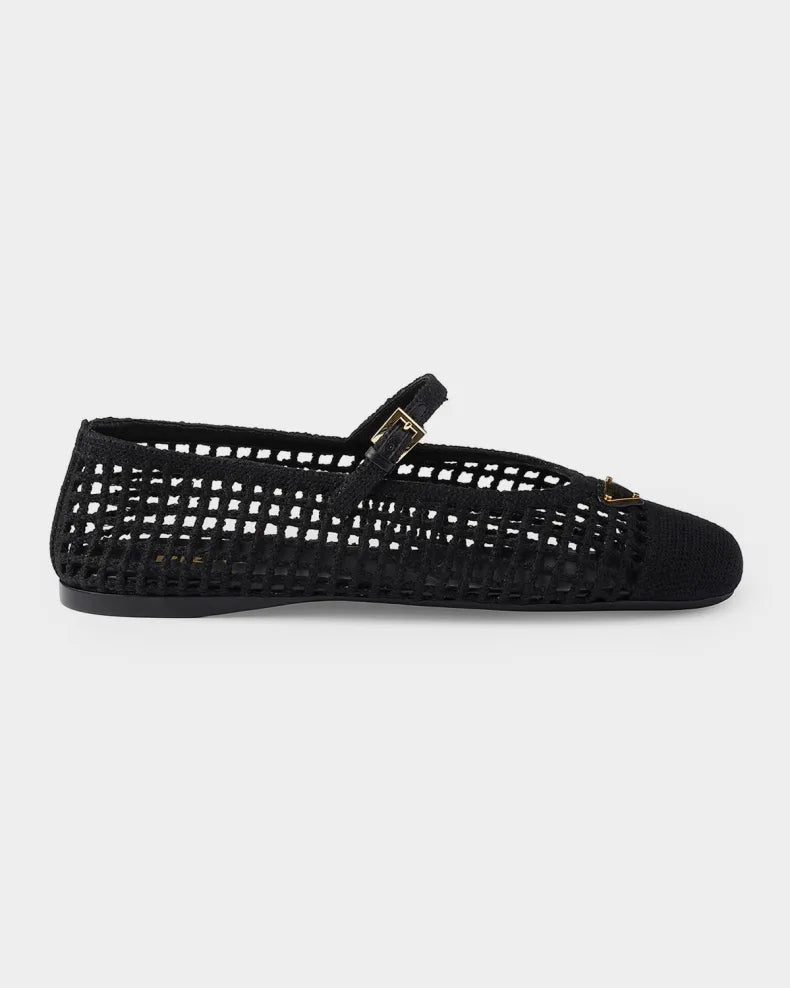 Prada Crochet Ballerina Flats