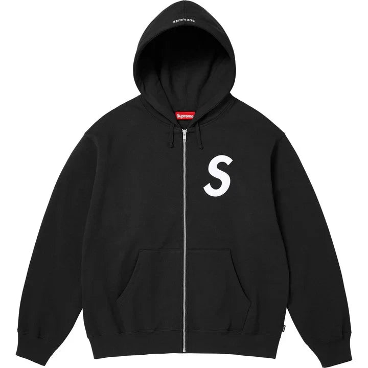 Supreme S Logo Zip Up Hoodie Sweatshirt