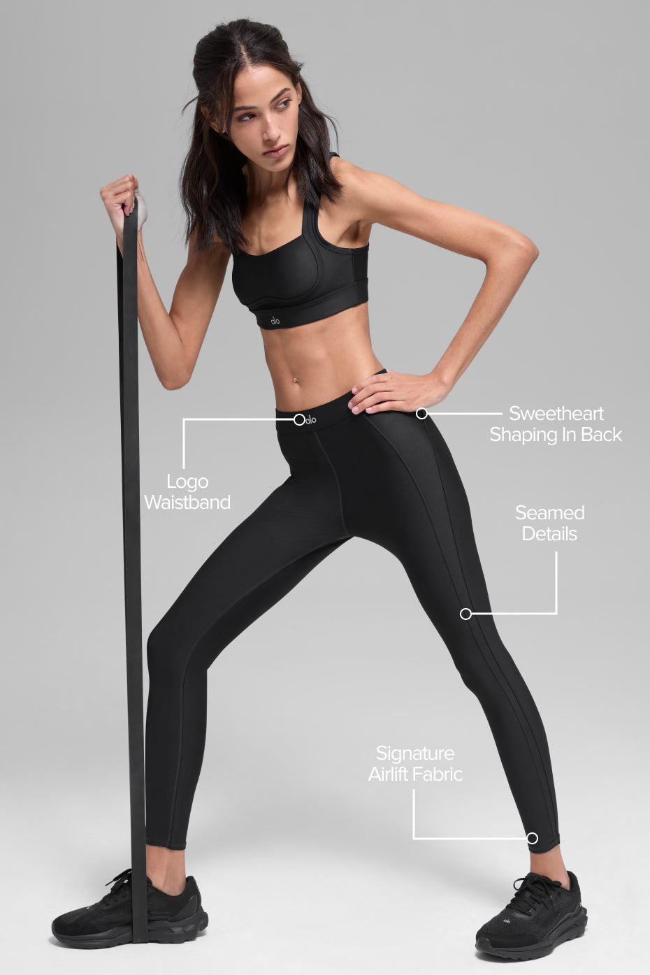Alo Yoga Airlift High-Waist Ignite 7/8 Legging - Black - imagen 2