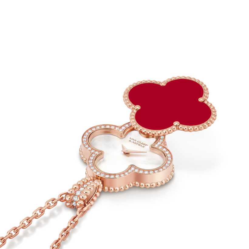 Reloj Van Cleef & Arpels colgante secreto Alhambra