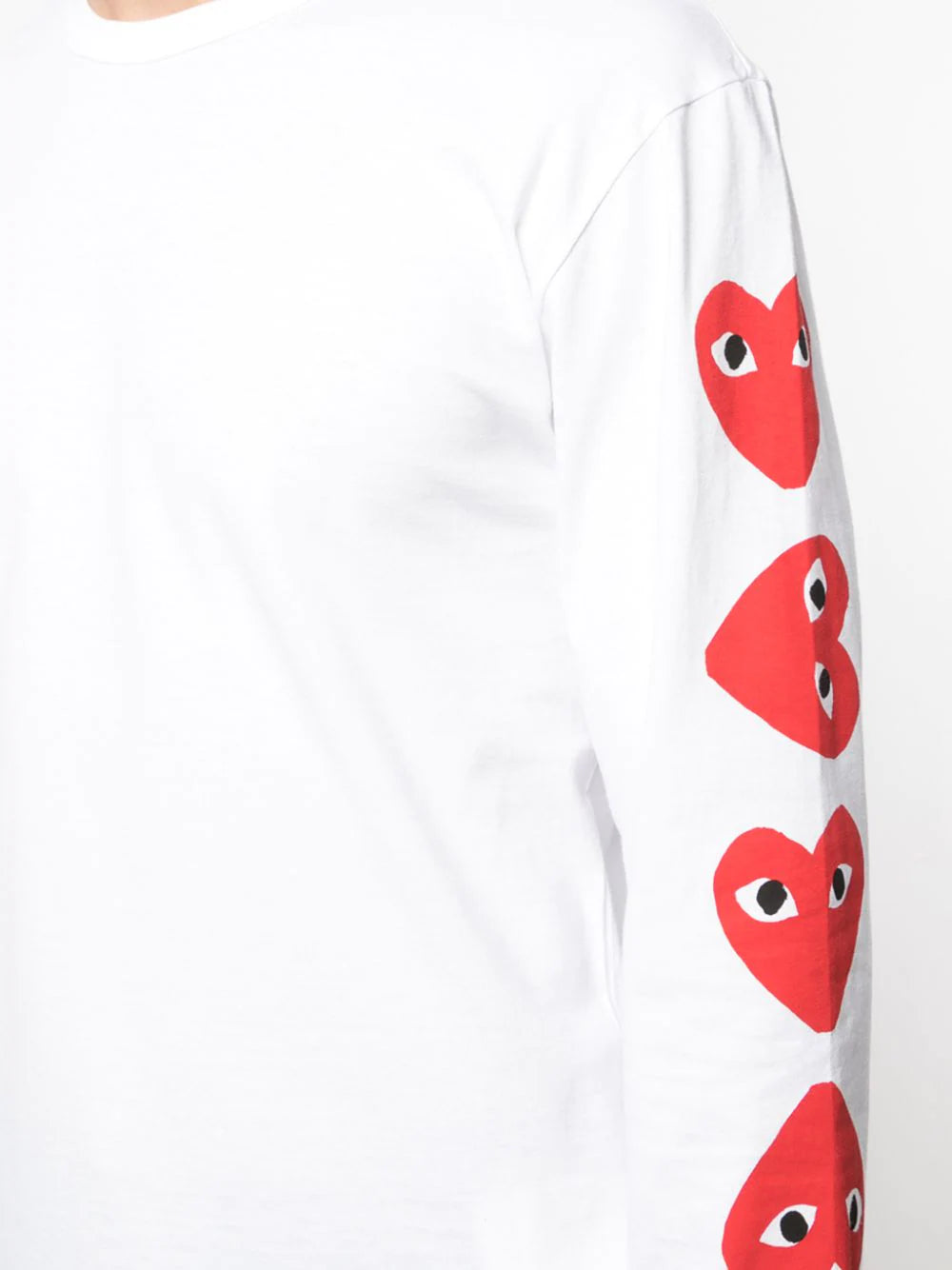 Playera CDG manga larga con estampado floral