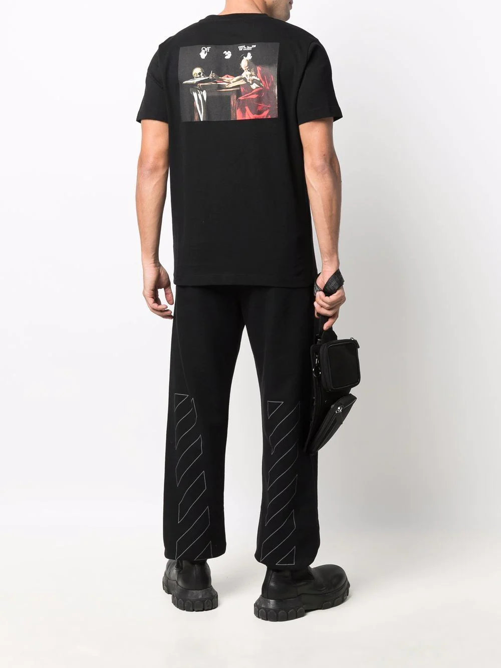 Playera Off-White con estampado Caravaggio
