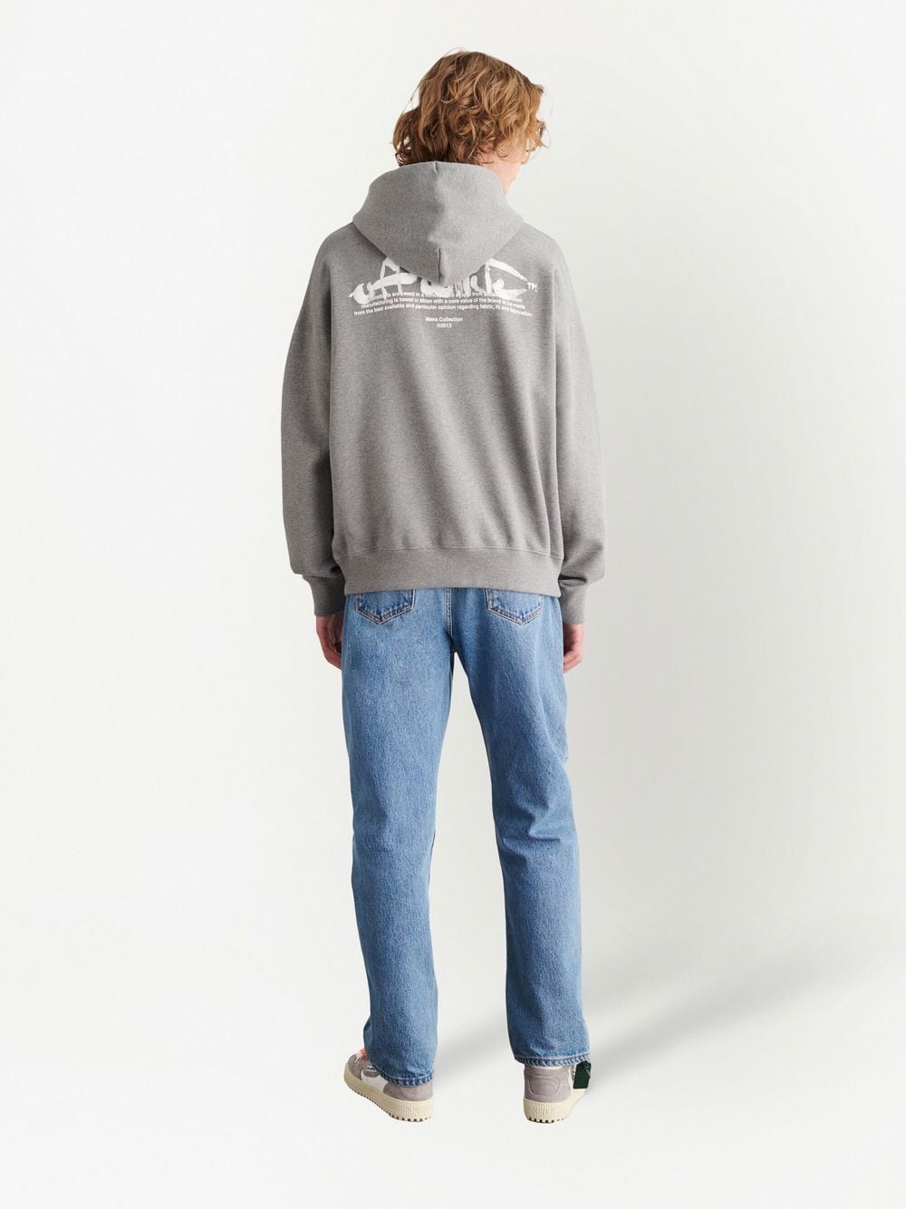 Hoodie Off-White con logo estampado y cordones