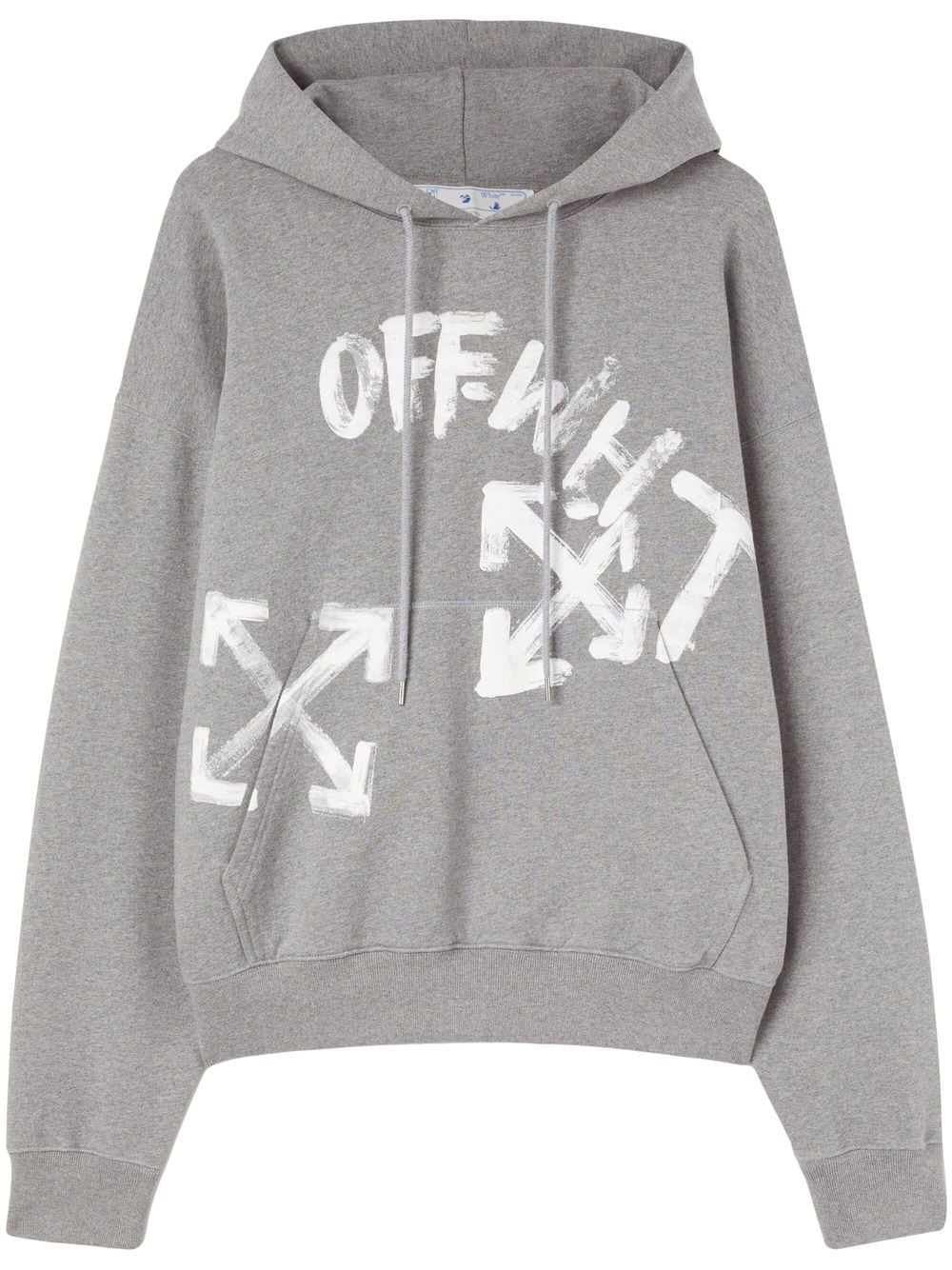 Hoodie Off-White con logo estampado y cordones