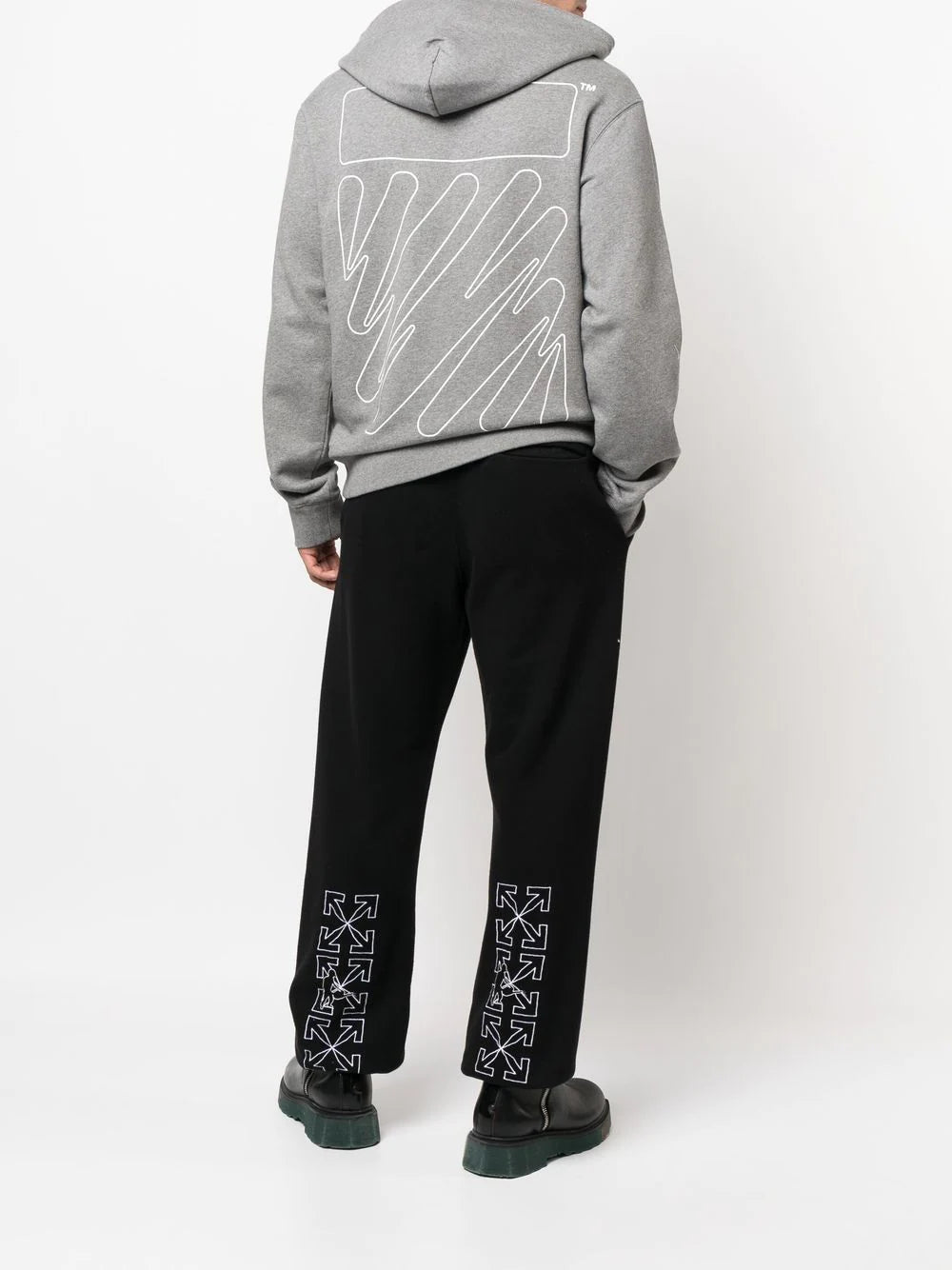 Hoodie Off-White con estampado Wave