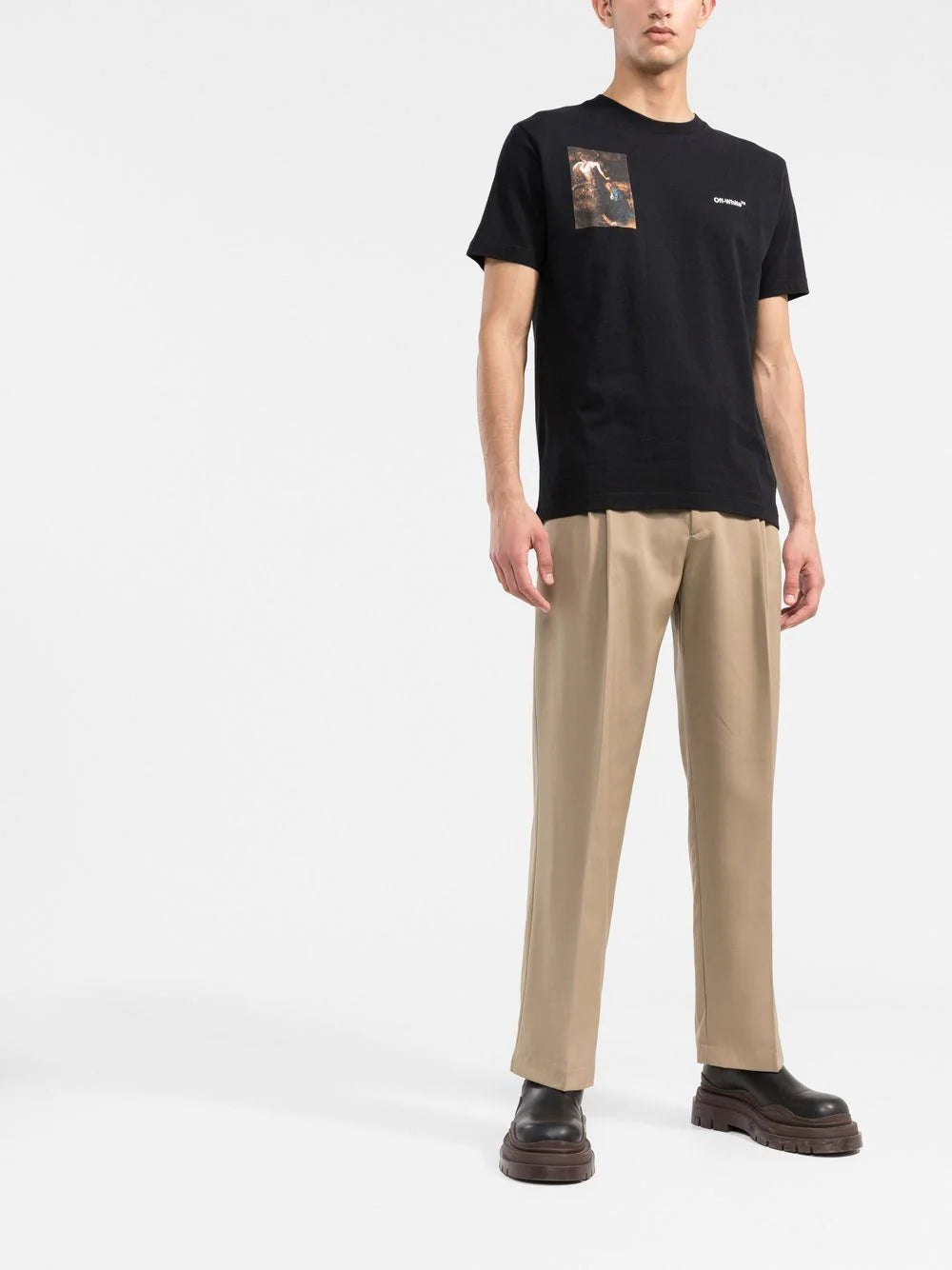 Playera Off-White con estampado Carvaggio Lute