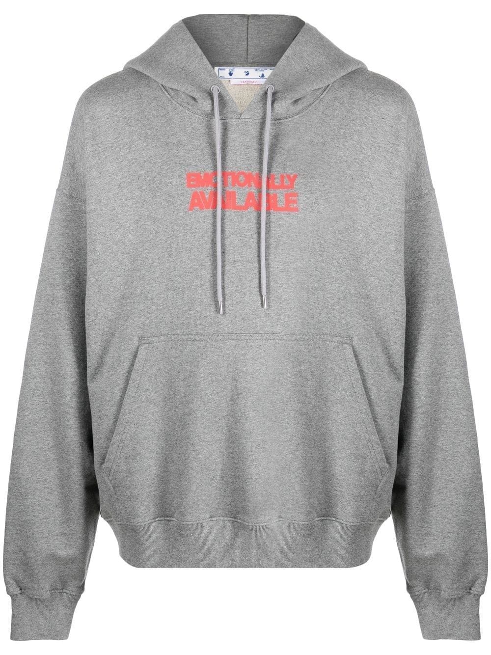 Hoodie Off-White con eslogan estamapado