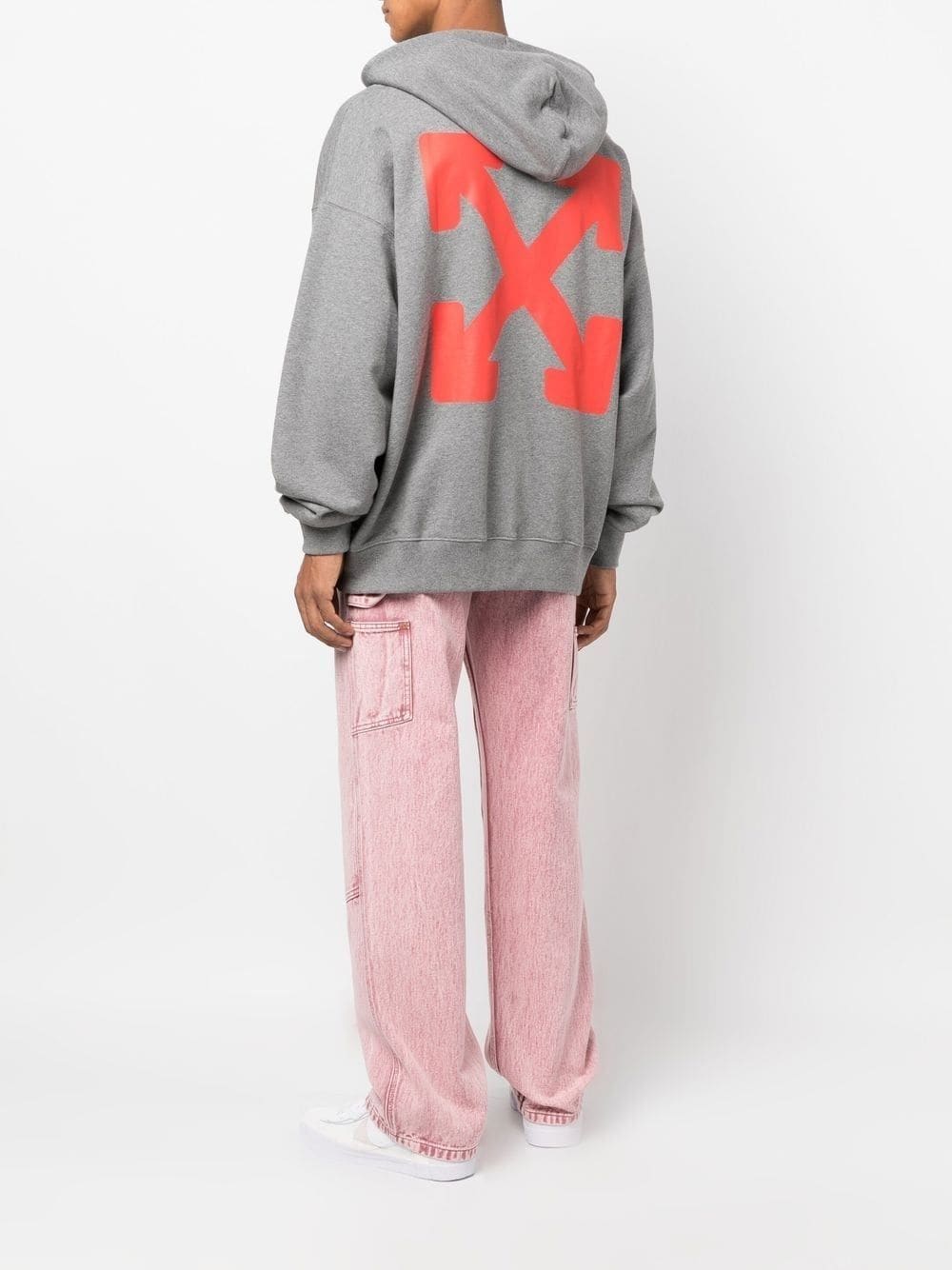 Hoodie Off-White con eslogan estamapado