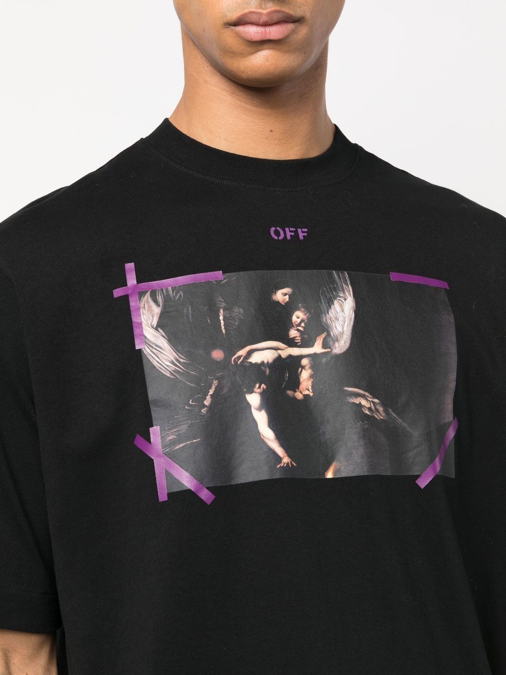 Playera Off-White con estampado gráfico