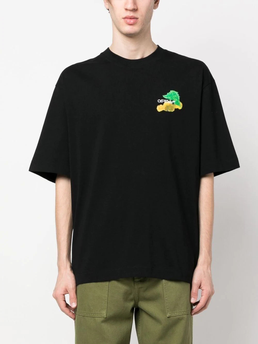 Playera Off-White con logo estampado