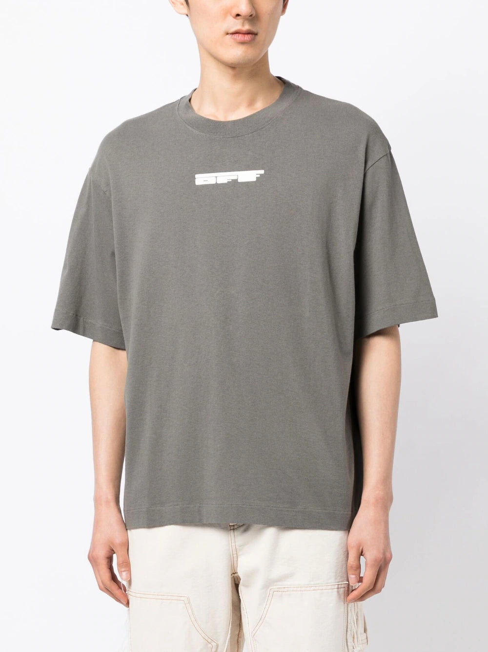 Playera Off-White con estampado gráfico