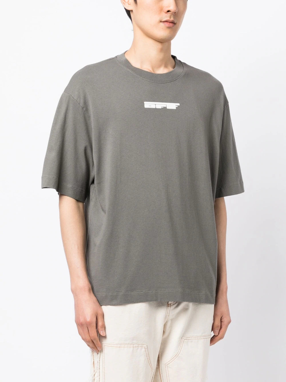 Playera Off-White con estampado gráfico