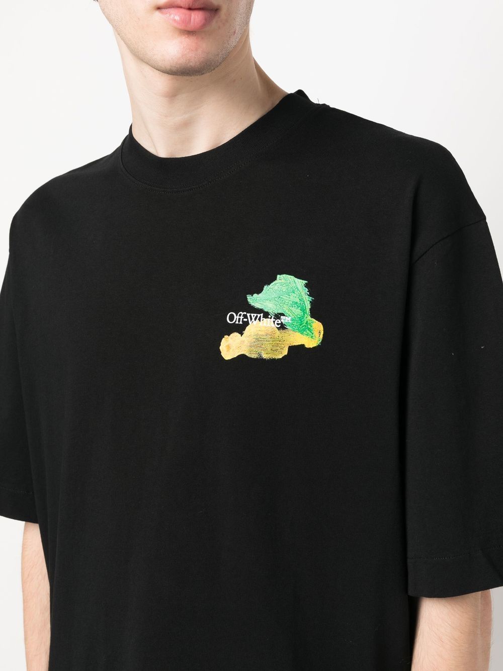 Playera Off-White con motivo Brush Arrow