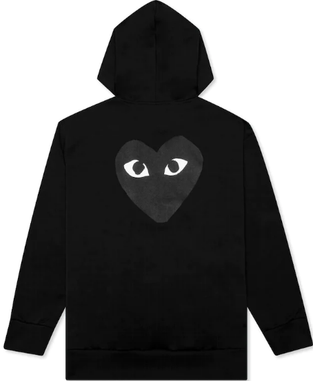 Hoodie CDG Play Big Black Heart Zip Up