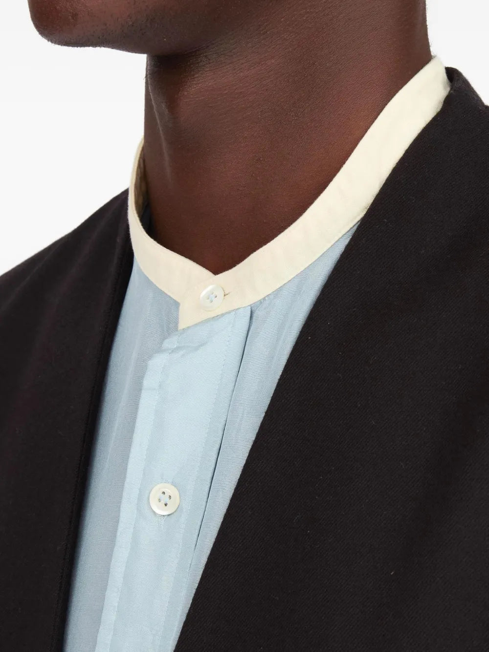Maison Margiela blazer sin cuello - Negro - imagen 4