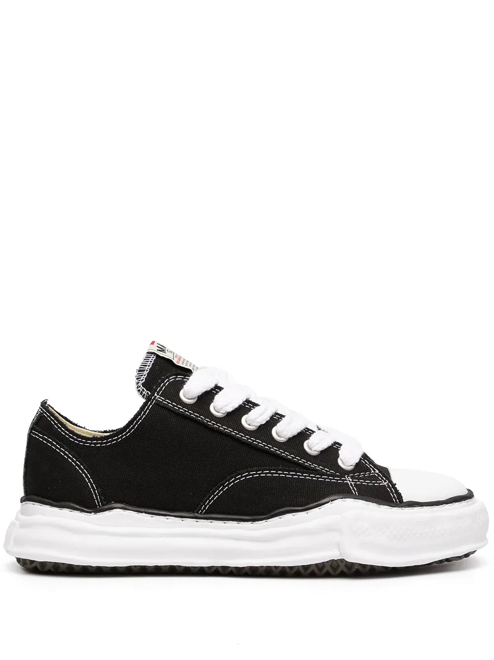 Maison MIHARA YASUHIRO tenis bajos con puntera redonda - negro