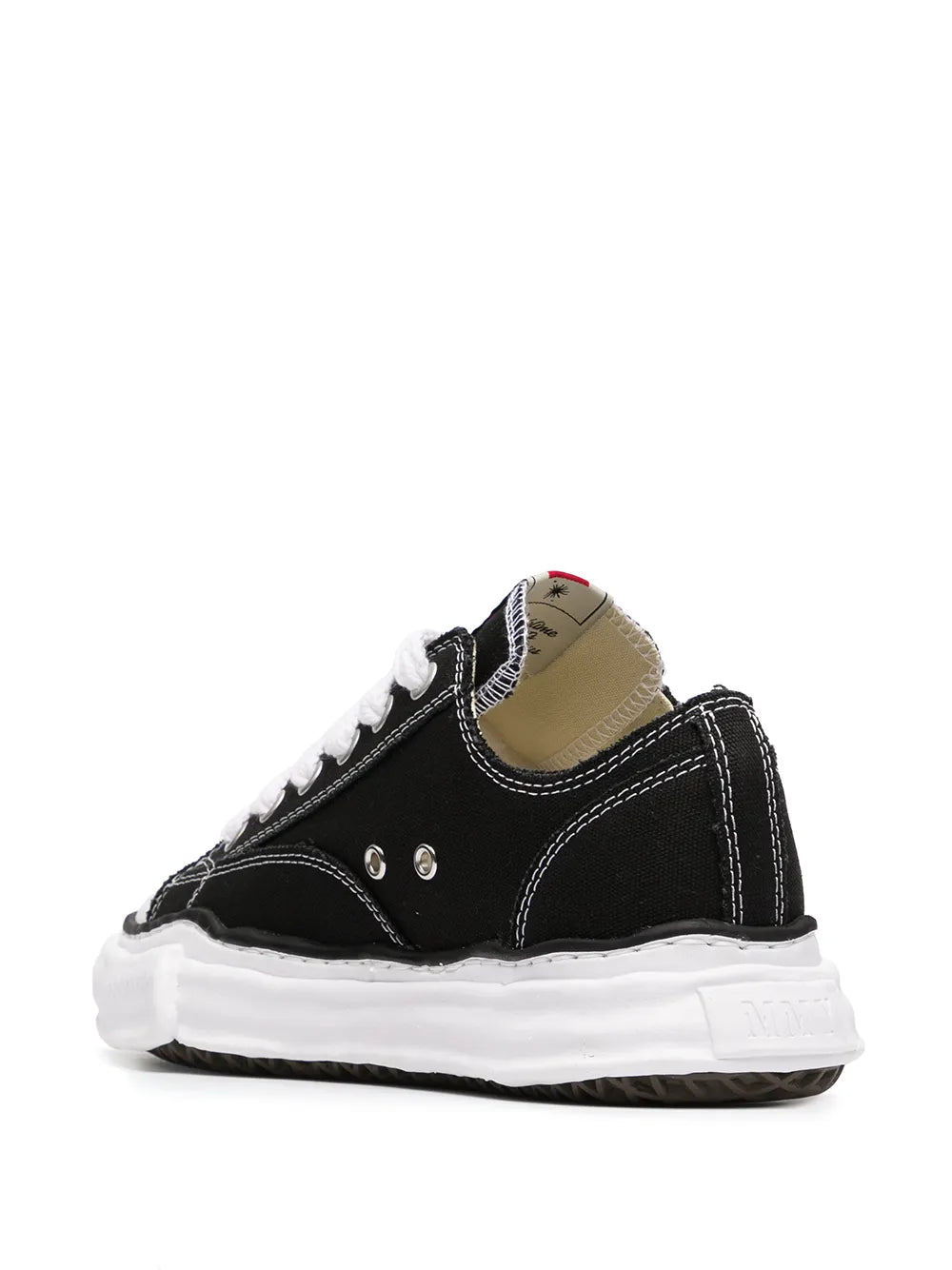 Maison MIHARA YASUHIRO tenis bajos con puntera redonda - negro