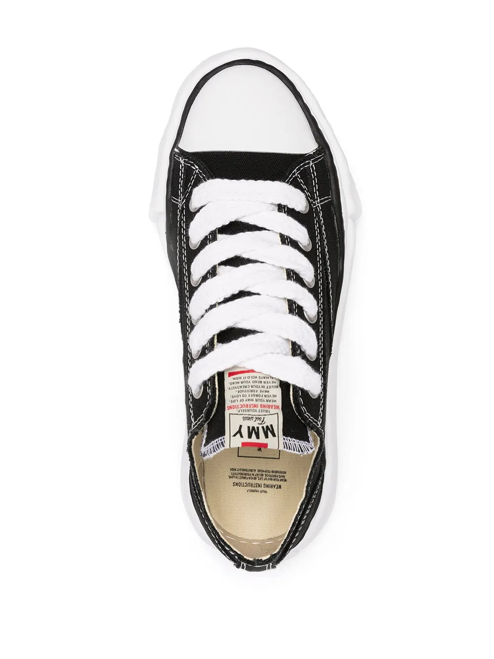 Maison MIHARA YASUHIRO tenis bajos con puntera redonda - negro