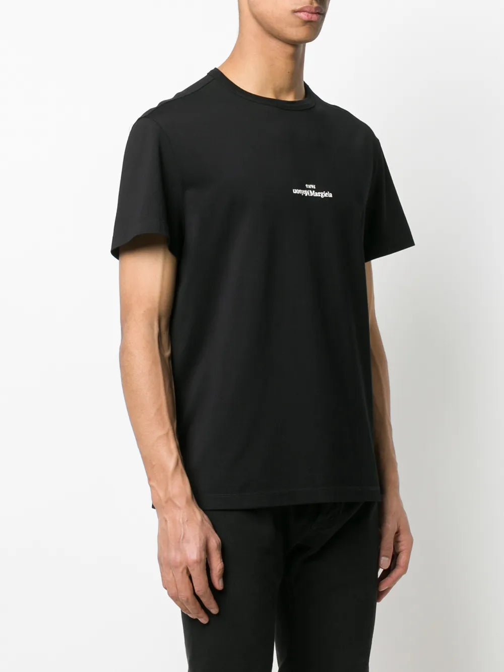 Maison Margiela playera con logo distorsionado - Negro - imagen 3