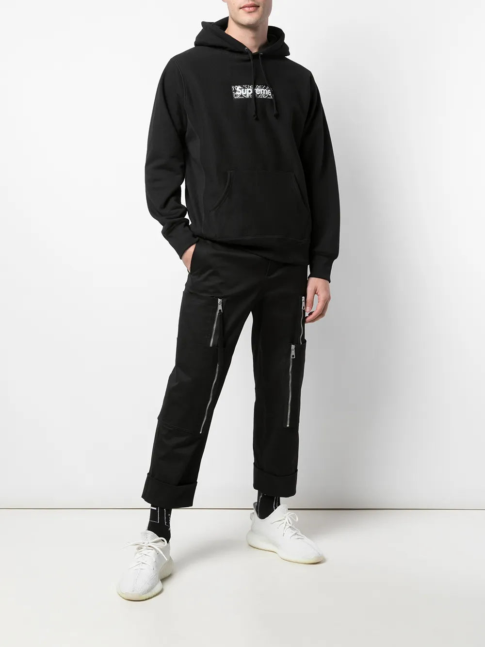 Supreme sudadera con capucha Bandana Box - Negro - imagen 2