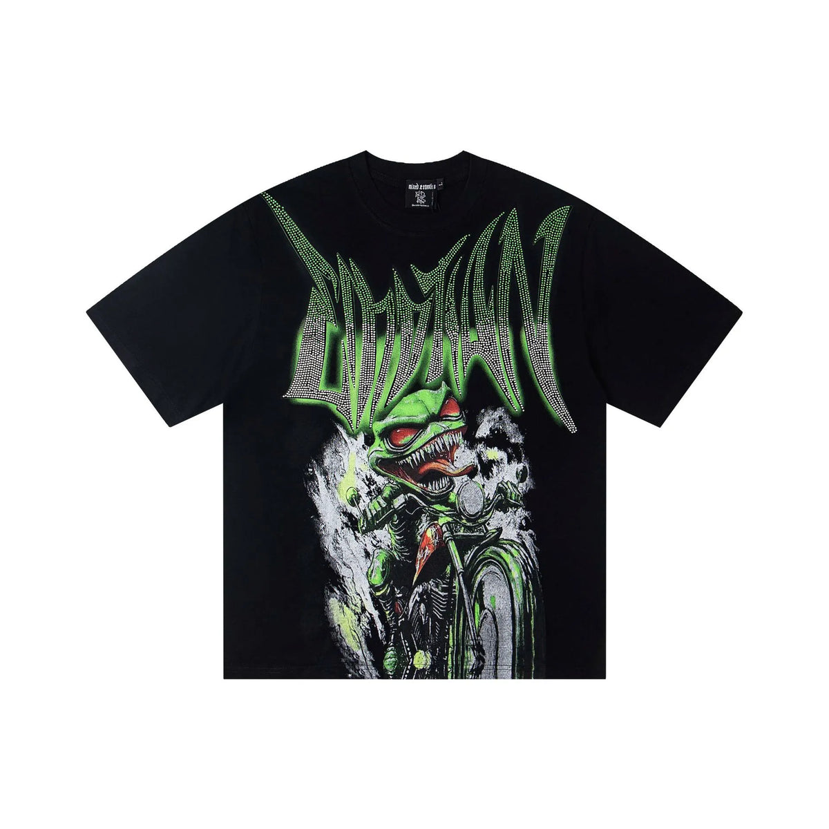 Mixed Emotion Demon Graphic T Shirt Oversized Black Streetwear Tee