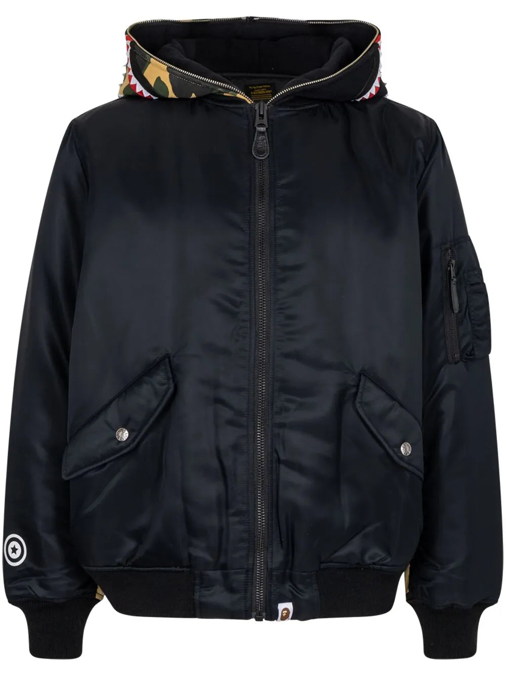A BATHING APE® chamarra bomber Shark Hoodie MA-1