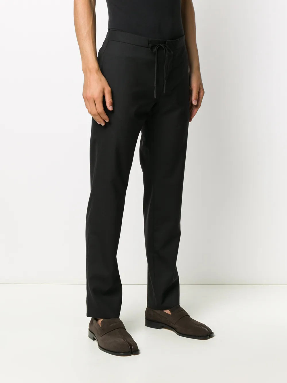 Maison Margiela pantalones de vestir con detalle de costuras - Negro - imagen 3