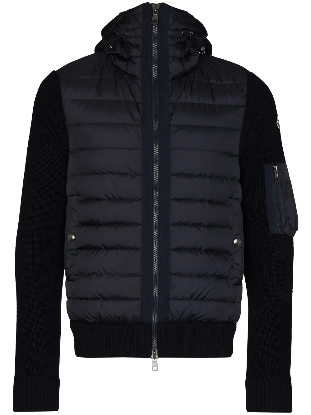 Moncler chamarra capitonada con detalle tejido