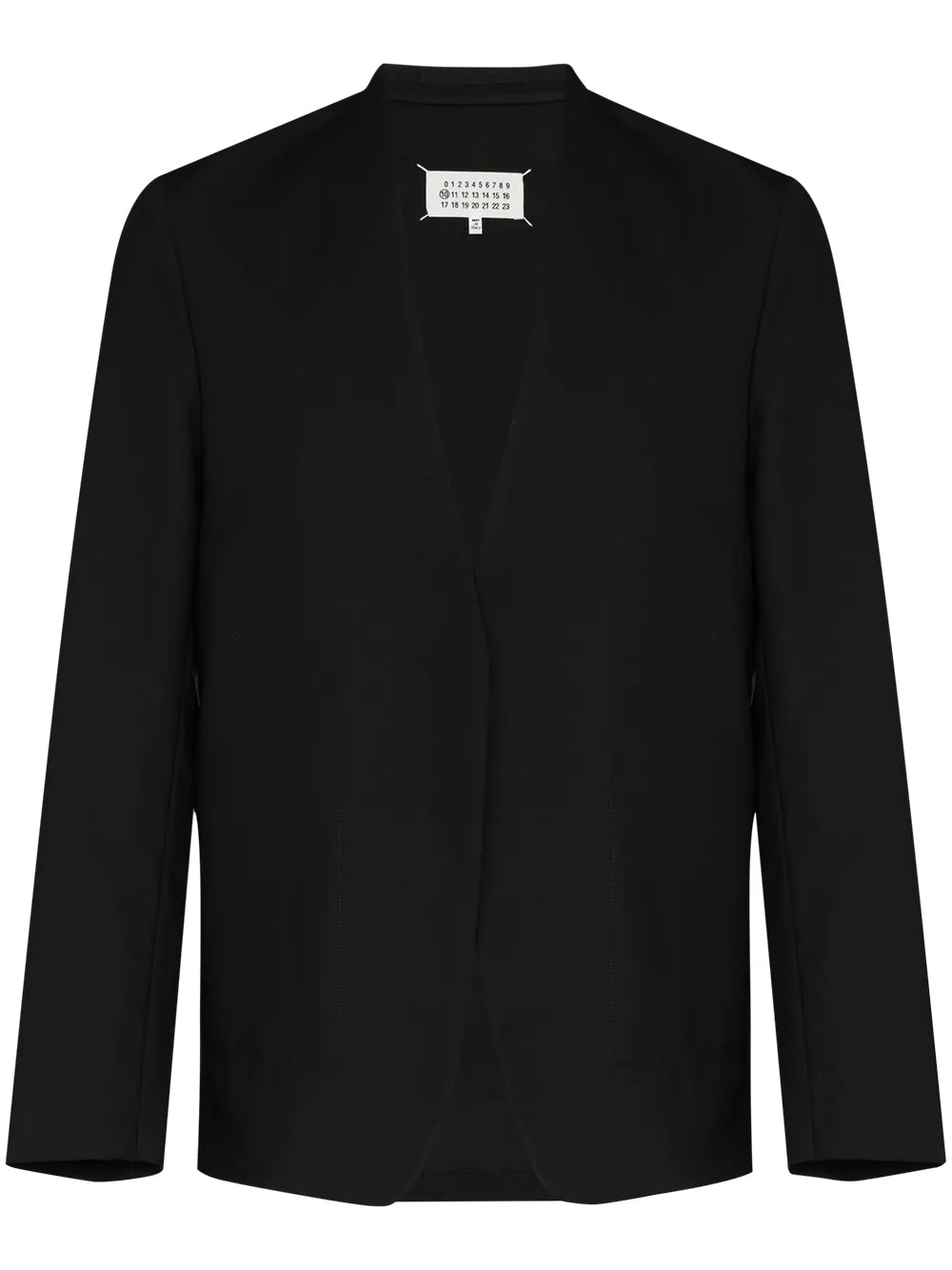 Maison Margiela blazer sin cuello con botones - Negro - imagen 1