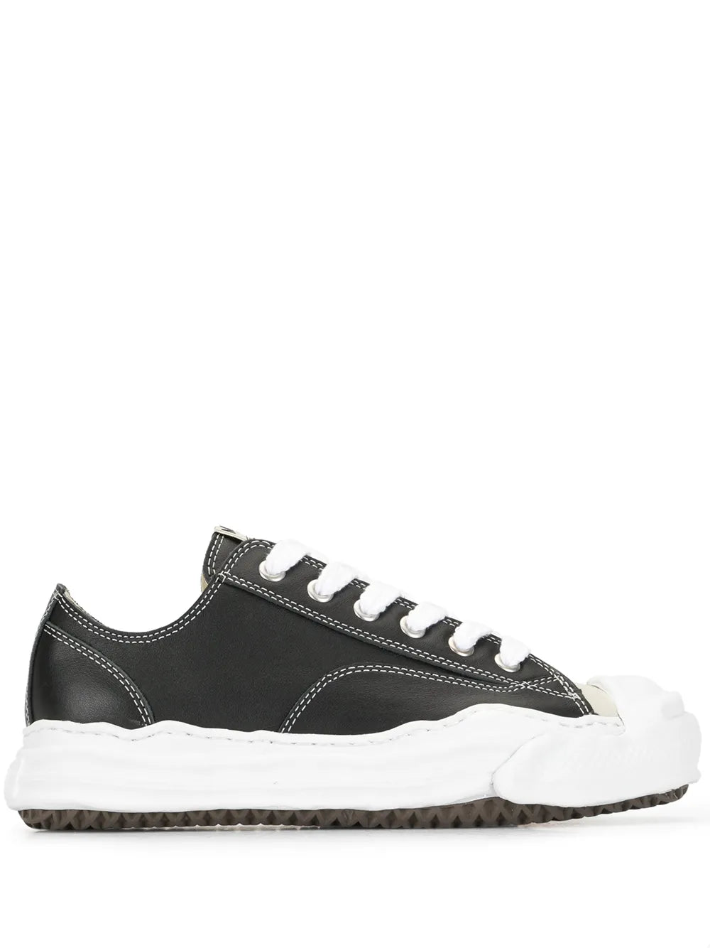 Maison MIHARA YASUHIRO tenis bajos con agujetas - negro