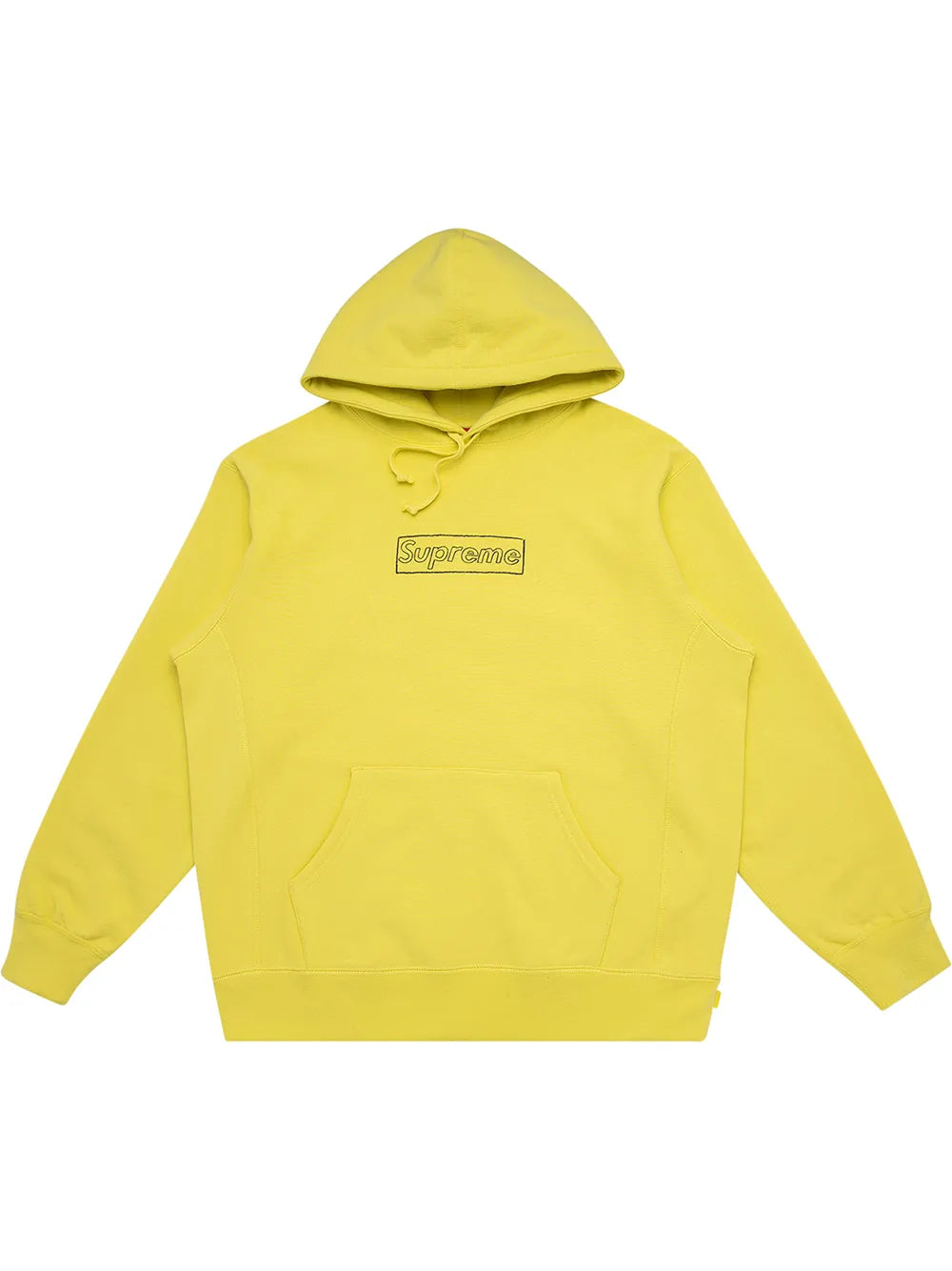 Supreme hoodie con logo de supreme x KAWS - Amarillo - imagen 1