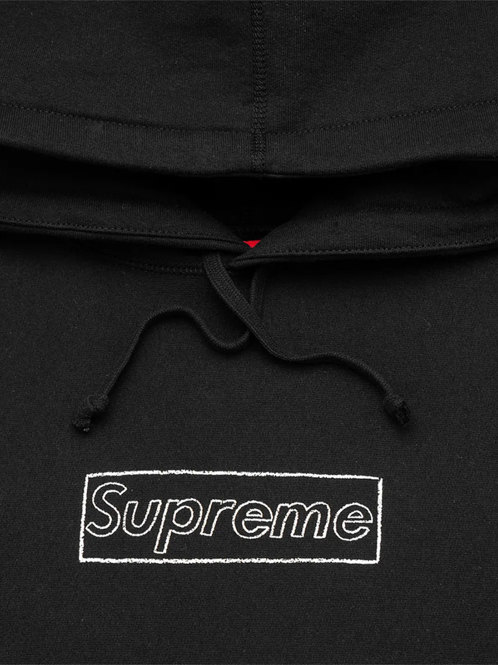 Supreme hoodie con logo de supreme x KAWS - Negro - imagen 3