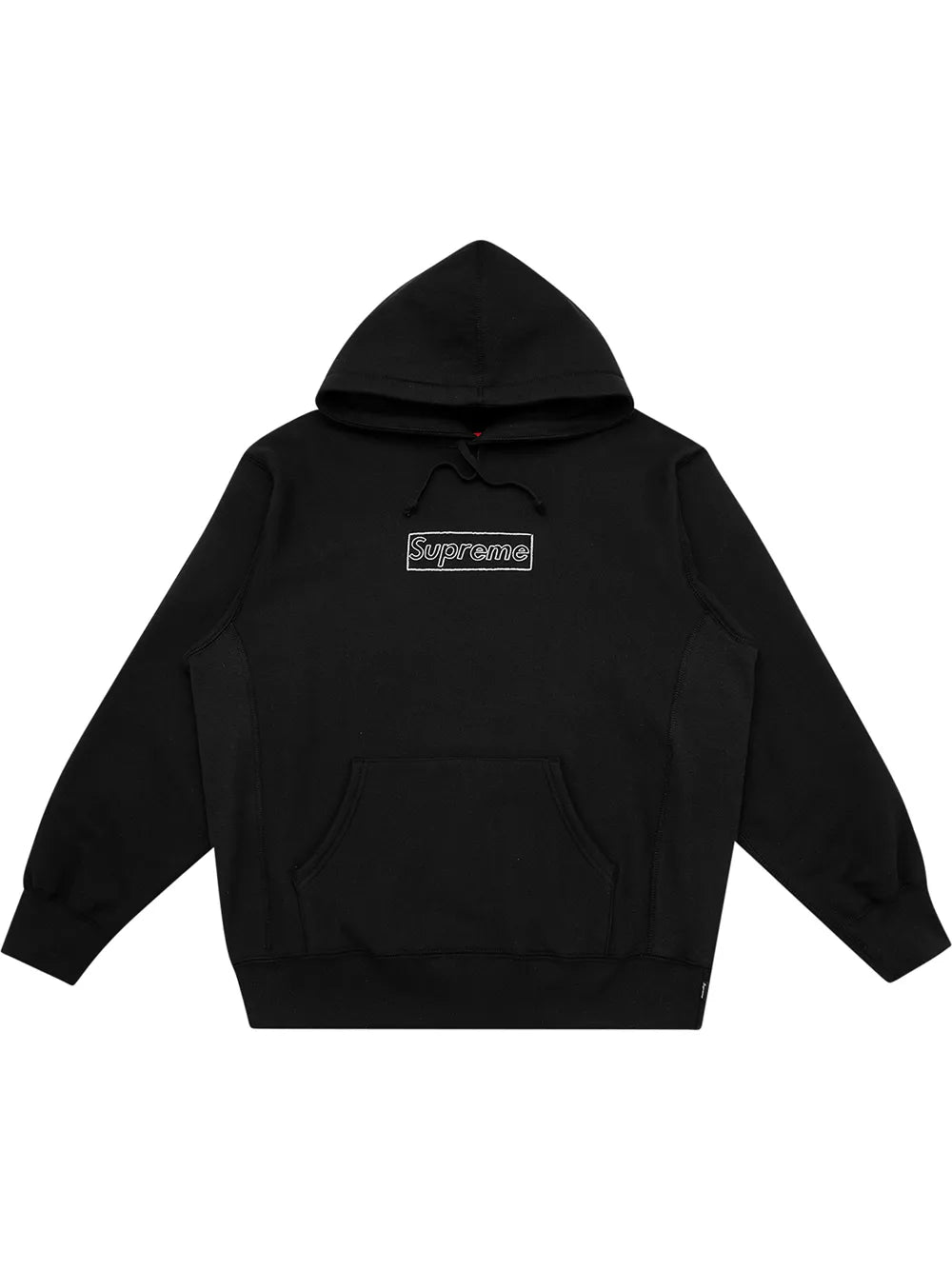 Supreme hoodie con logo de supreme x KAWS - Negro - imagen 1