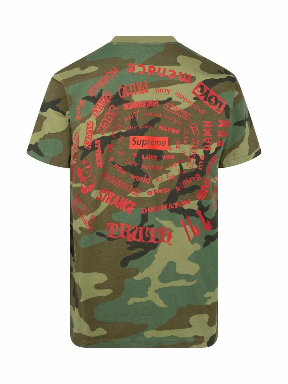 Supreme playera Spiral con estampado militar - Verde - imagen 2