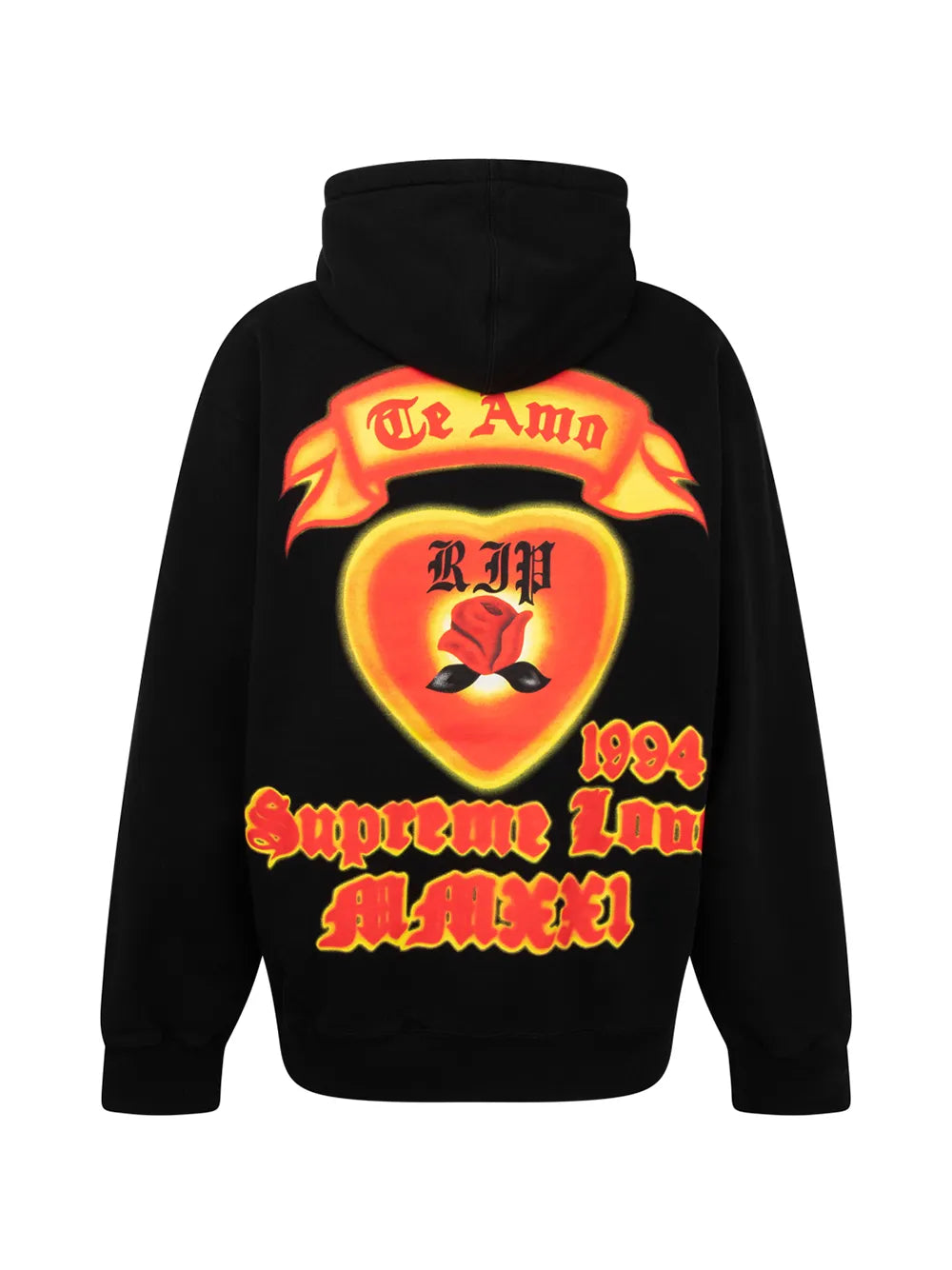Supreme hoodie Supreme Love Te Amo - Negro - imagen 2