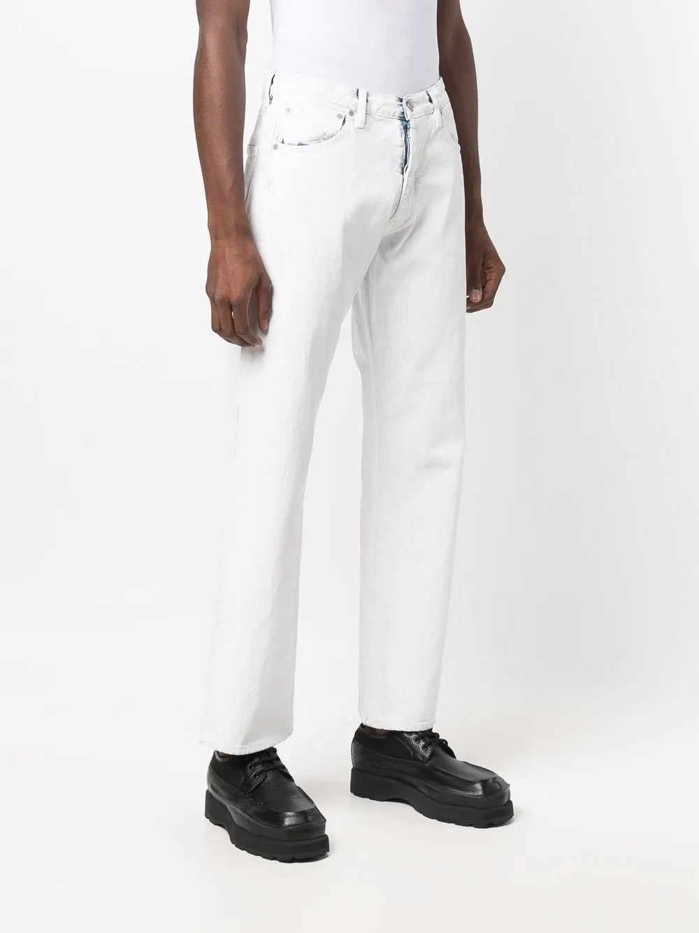 Maison Margiela jeans rectos con tiro medio - Blanco - imagen 3