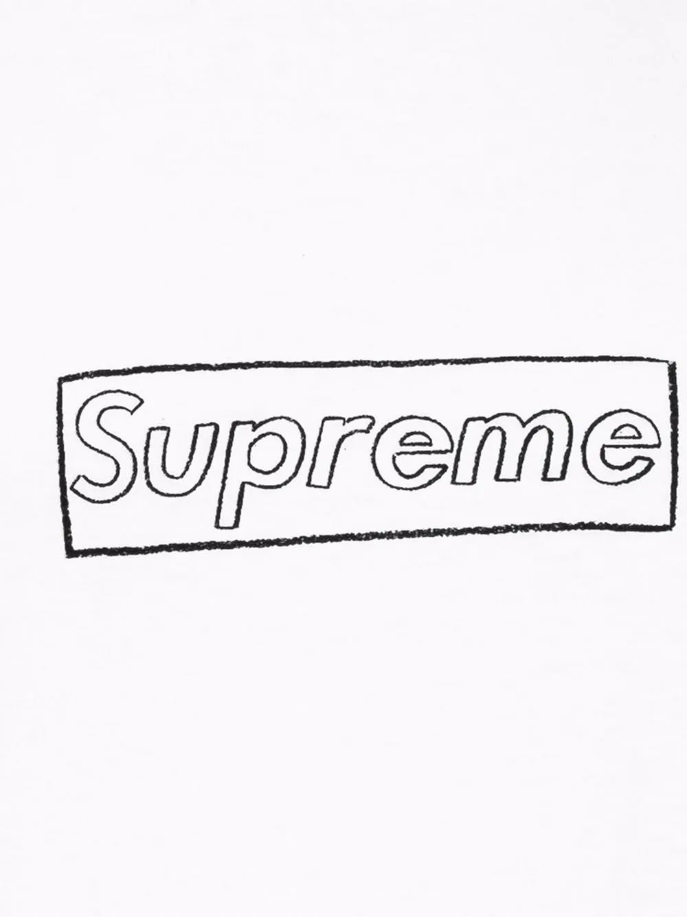 Supreme playera Chalk Logo de SUPREME x Kaws - Blanco - imagen 3