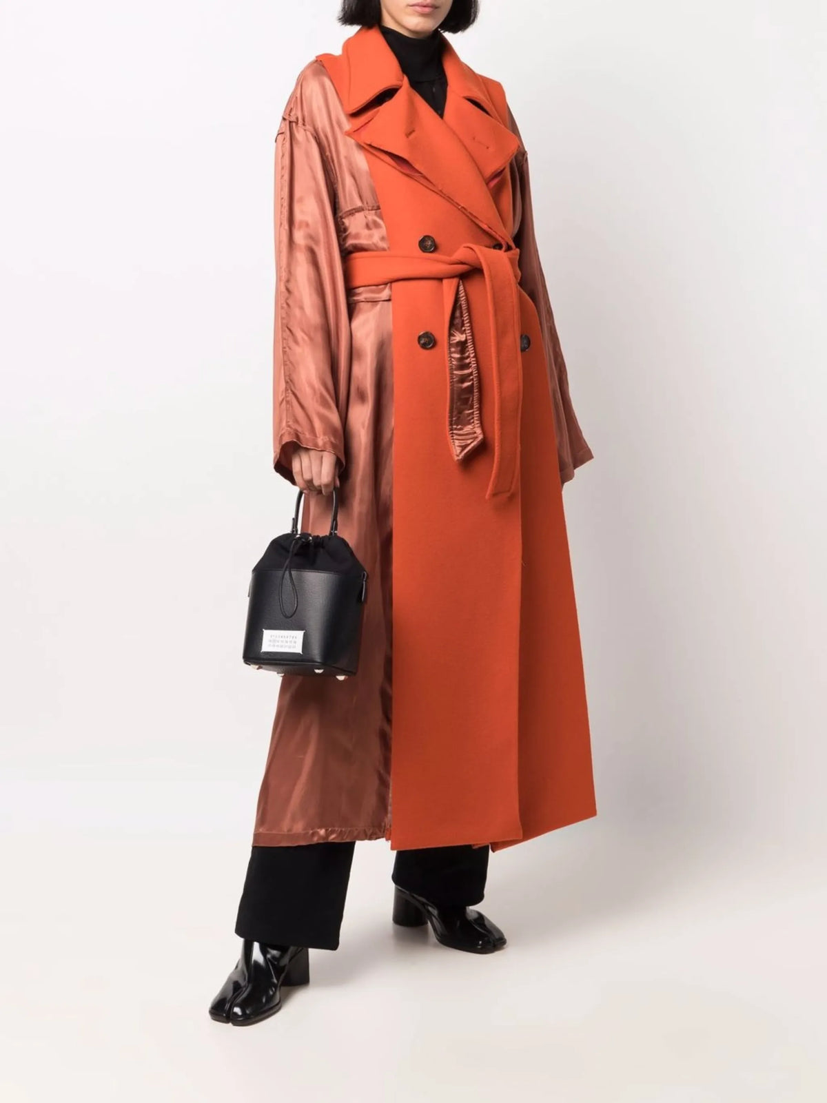 Maison Margiela bolsa bucket 5AC pequeña - Negro - imagen 2