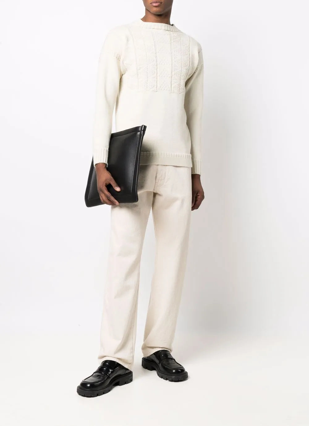 Maison Margiela suéter tejido con cuello redondo - Neutro - imagen 2