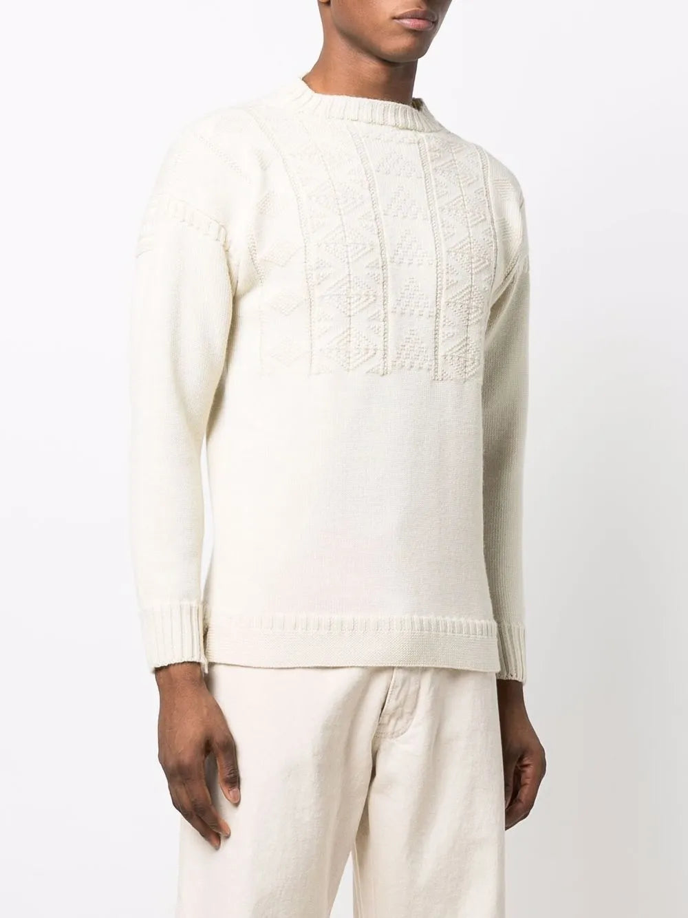 Maison Margiela suéter tejido con cuello redondo - Neutro - imagen 3