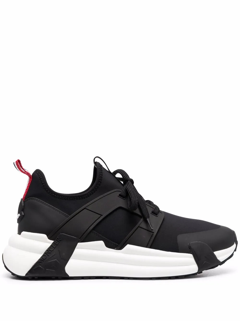 Moncler tenis con paneles y suela gruesa
