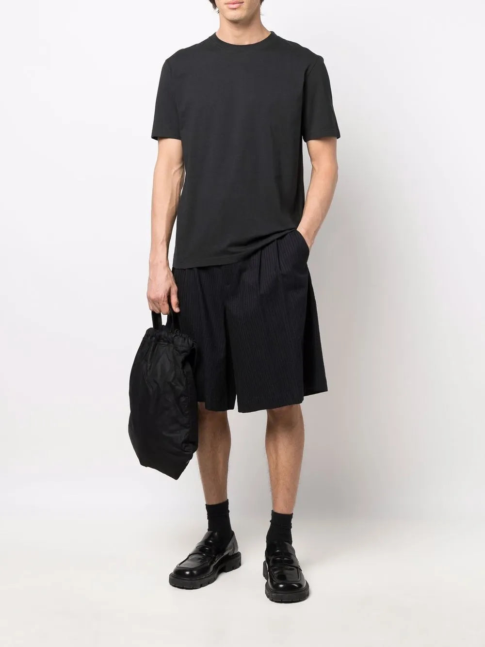 Maison Margiela playera con cuello redondo - Negro - imagen 2