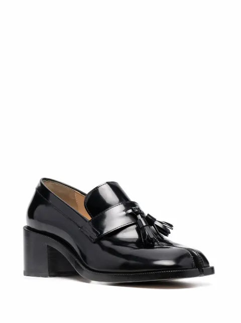 Maison Margiela mocasines Tabi con detalle de borlas - Negro - vista 2