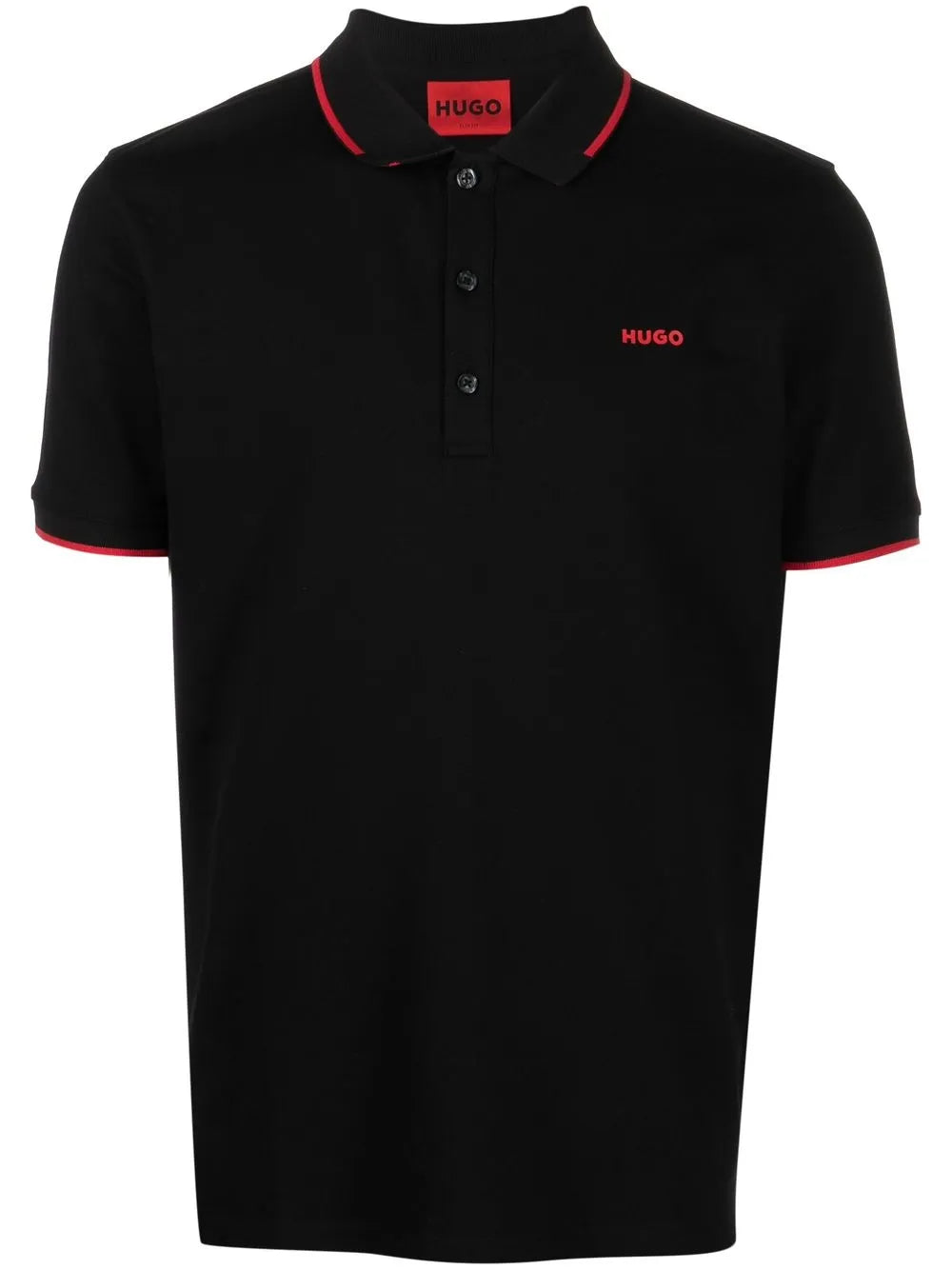 HUGO playera tipo polo con logo estampado
