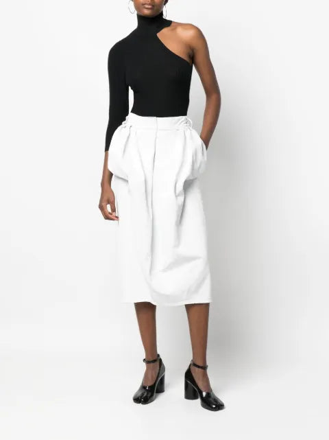 Maison Margiela falda de mezclilla fruncida - imagen 2
