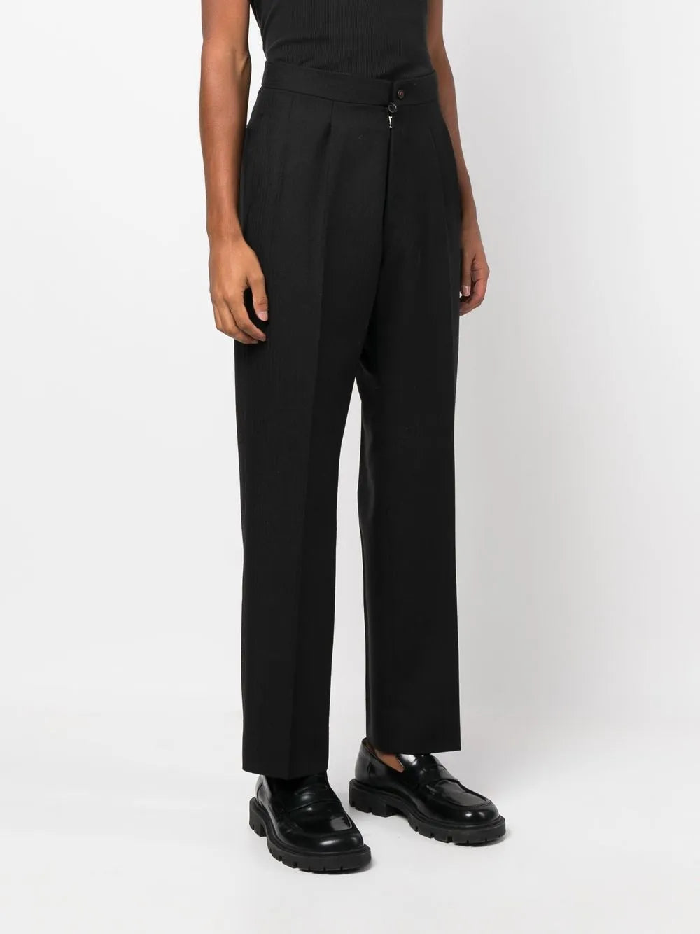 Maison Margiela pantalones con motivo pied de poule - Negro - imagen 4