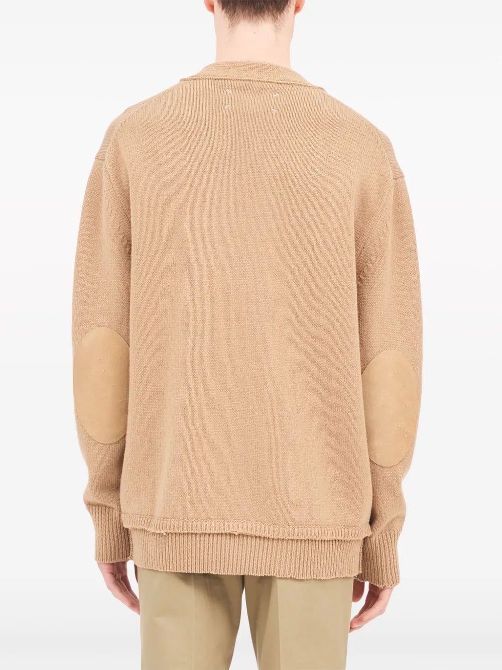 Maison Margiela cárdigan con parche en los codos - Neutro - imagen 4
