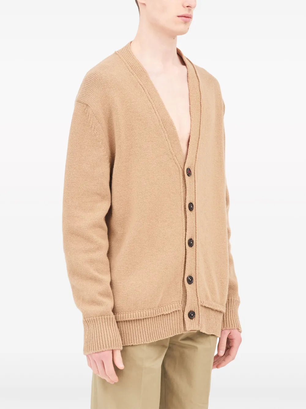 Maison Margiela cárdigan con parche en los codos - Neutro - imagen 3