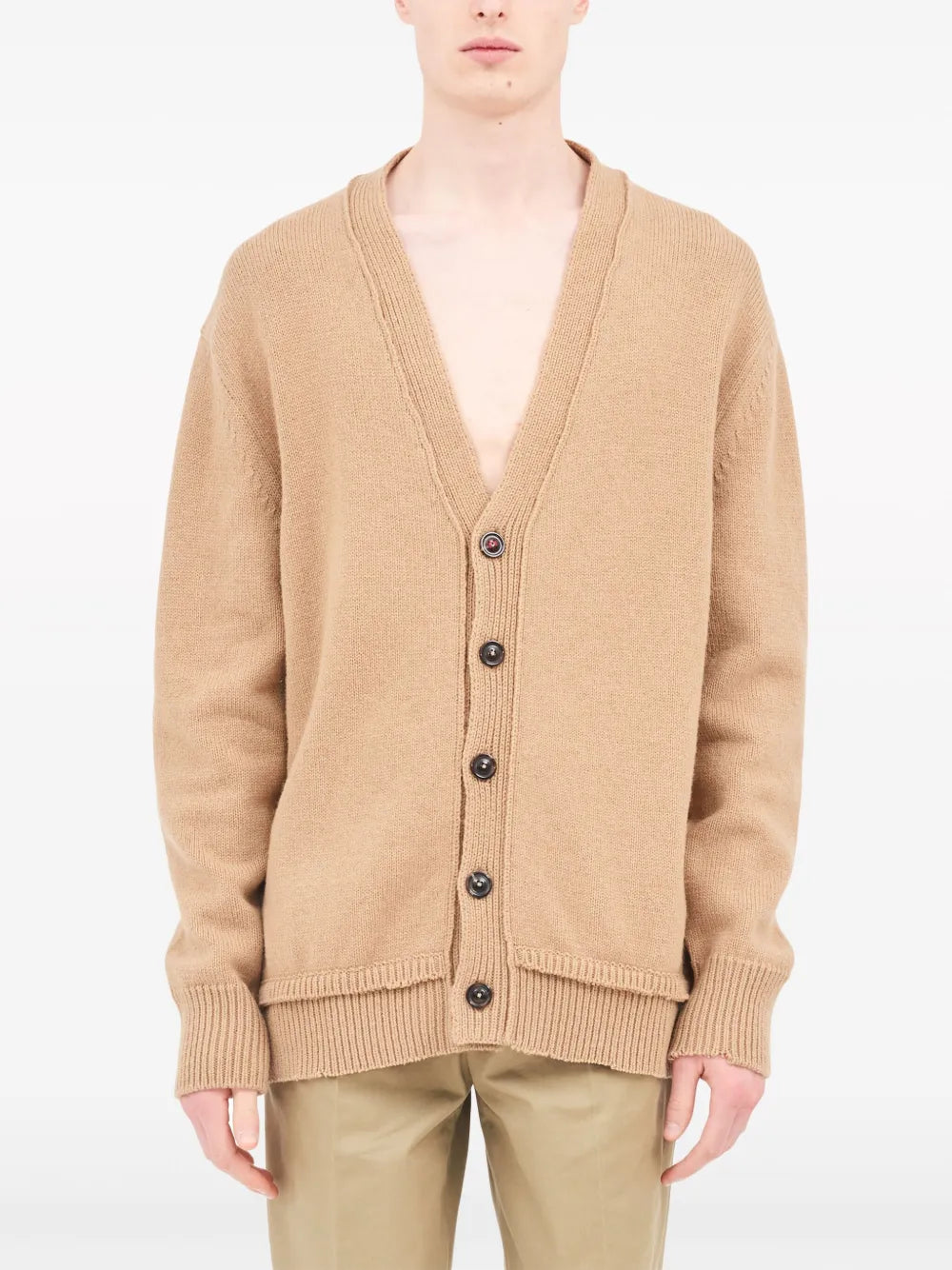 Maison Margiela cárdigan con parche en los codos - Neutro - imagen 2